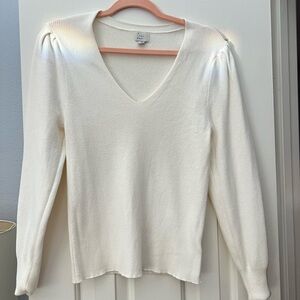 a new day Women's Cream V-Neck Top